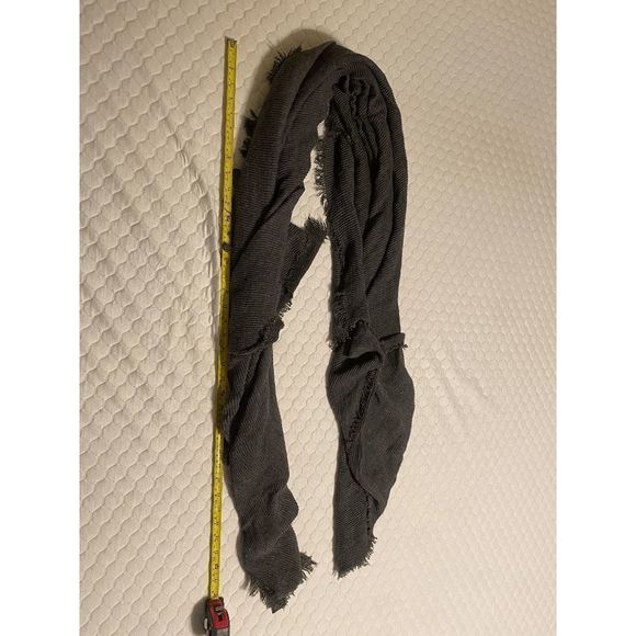 Bella Ballou Women Ribbed Gauze Scarf Gray - Picture 1 of 4